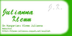 julianna klemm business card